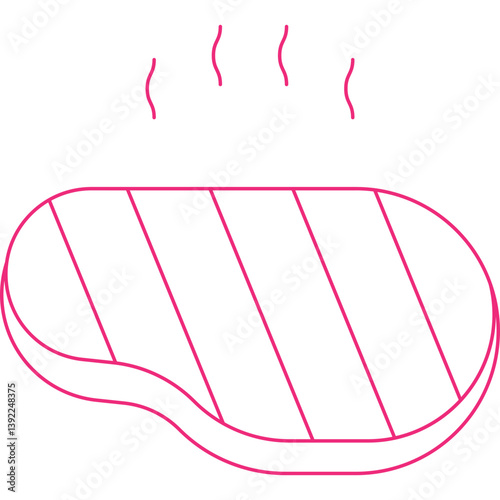 Steakicon single vector illustration