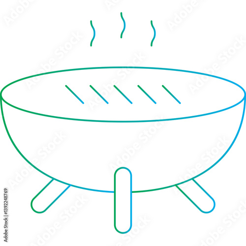 Grillicon single vector illustration