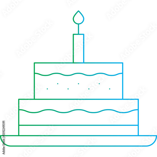 Cakeicon single vector illustration