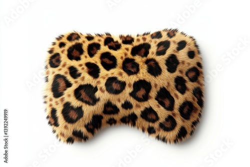 Wallpaper Mural Luxurious Leopard Print Plush Eye Mask for Sleep Soft Texture Cozy Comfort White Background isolated on transparent background Torontodigital.ca