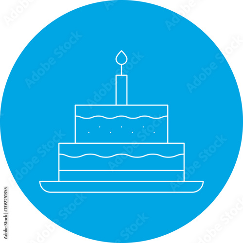 Cakeicon single vector illustration