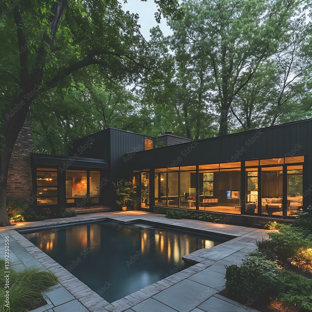 Modern Minimalist Home Poolside Evening of excellence in splendor beyond compare with grace Modern Minimalist Home Poolside Evening of excellence in splendor beyond compare with grace