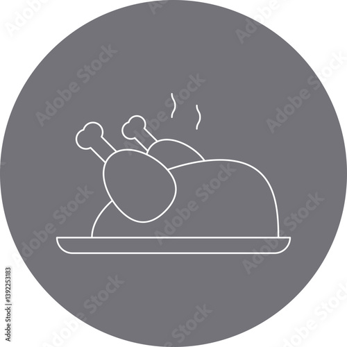 Chickenicon single vector illustration