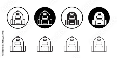 Backpack icon Black and white logo