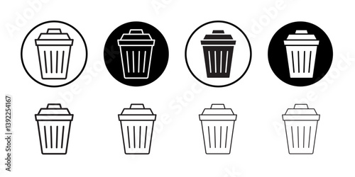 Bin icon Black and white logo