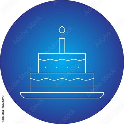 Cakeicon single vector illustration