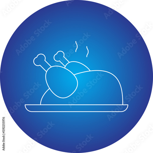 Chickenicon single vector illustration