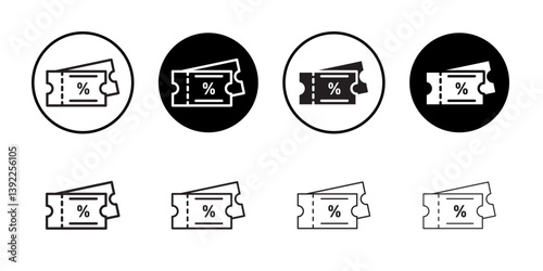 Coupon icon Black and white logo