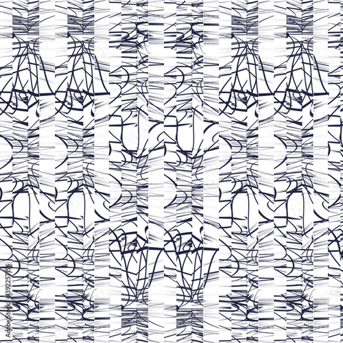 A noisy and abstract texture with random jagged lines, chunks and wire.