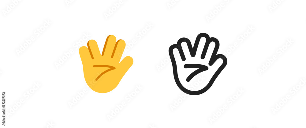 Fototapeta premium Vulcan Salute Emoji 