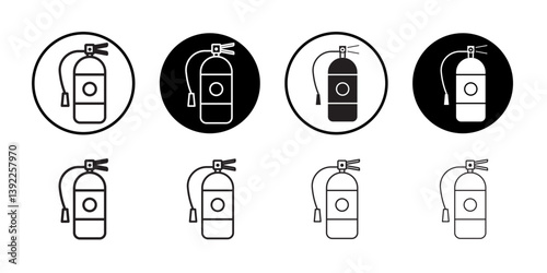 Fire extinguisher icon Black and white logo