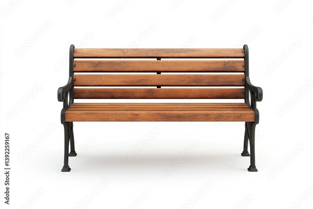 Rustic wooden park bench inviting rest simple design isolated on white background isolated on transparent background Rustic wooden park bench inviting rest simple design isolated on white background isolated on transparent background