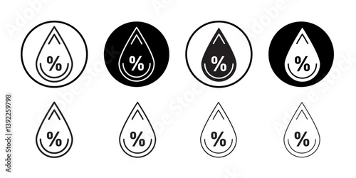 Humidity icon Black and white logo