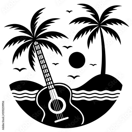 Bossa nova-inspired rhythm with a gentle acoustic guitar, evoking a carefree beachside vibe
