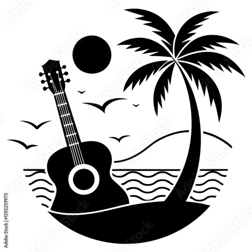 Bossa nova-inspired rhythm with a gentle acoustic guitar, evoking a carefree beachside vibe