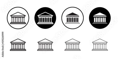Museum icon Black and white logo