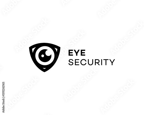 Eye Security Logo Design Shield, Vision, Surveillance, Protection