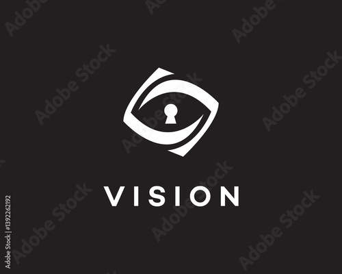 Abstract Vision Logo Design Eye, Keyhole, Security, Insight