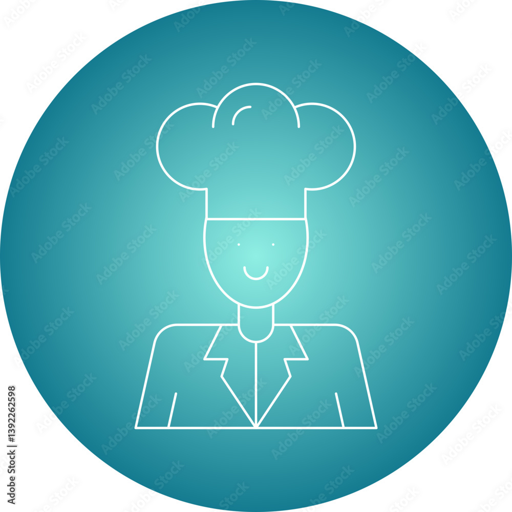 Cheficon single vector illustration Cheficon single vector illustration