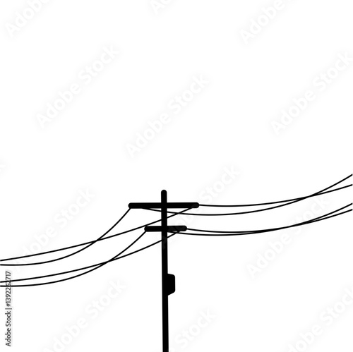 Electric pole silhouette