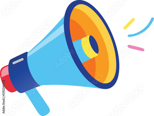 Vector Megaphone Icon – Loudspeaker Symbol for Announcements and Alerts