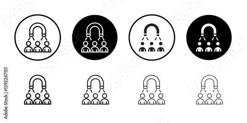 User engagement icon Black and white logo