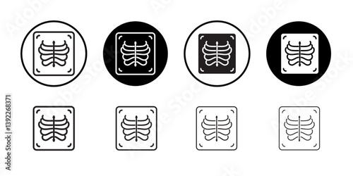 X-ray icon Black and white logo