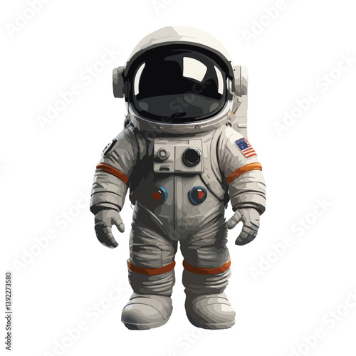 astronaut cartoon 3D animated illustration design drawing