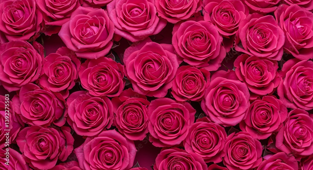 Fototapeta premium Crimson Rose Symphony: A Velvet Bloom AI Generated