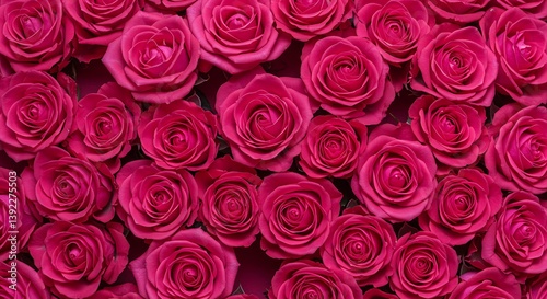 Crimson Rose Symphony: A Velvet Bloom AI Generated