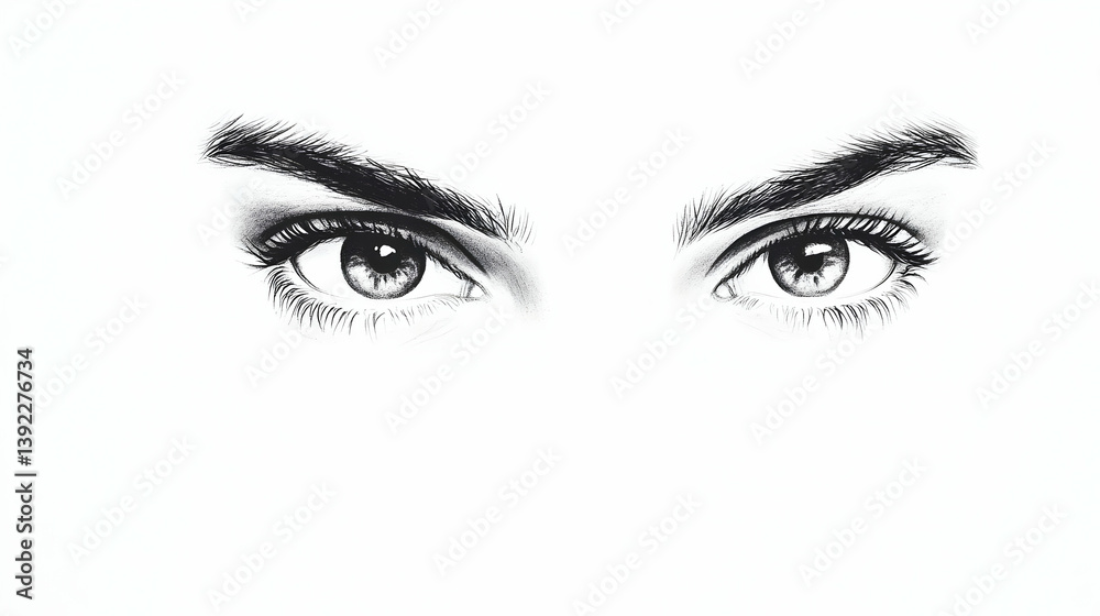 Fototapeta premium animation eyes drawing illustration