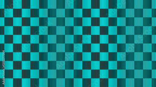 Pattern background with two colour combination square box | Texture background | Line angular vector geometric shape for fabric, garments, poster, decoration, wall mate with cyan-teal colour 