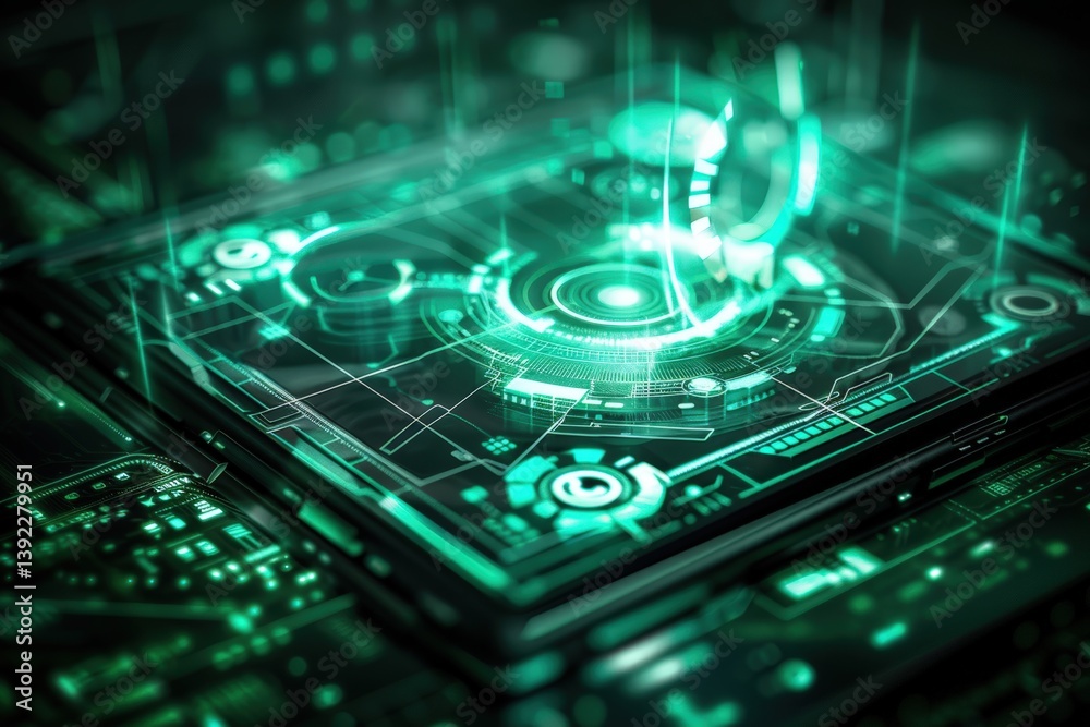 Futuristic digital interface with glowing patterns and hand gestures. Futuristic digital interface with glowing patterns and hand gestures.