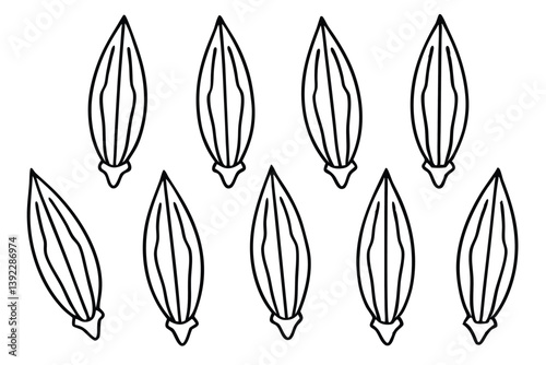 Okra Leaf Line Art Beautiful Sketch for Organic Art Creation  