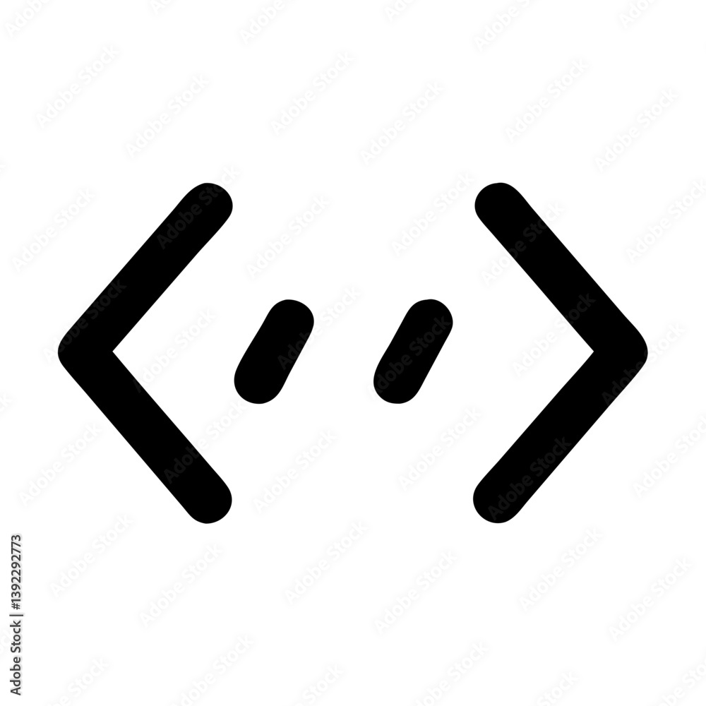 Code Brackets with Dots Representing Developer Mode Icon Design Code Brackets with Dots Representing Developer Mode Icon Design
