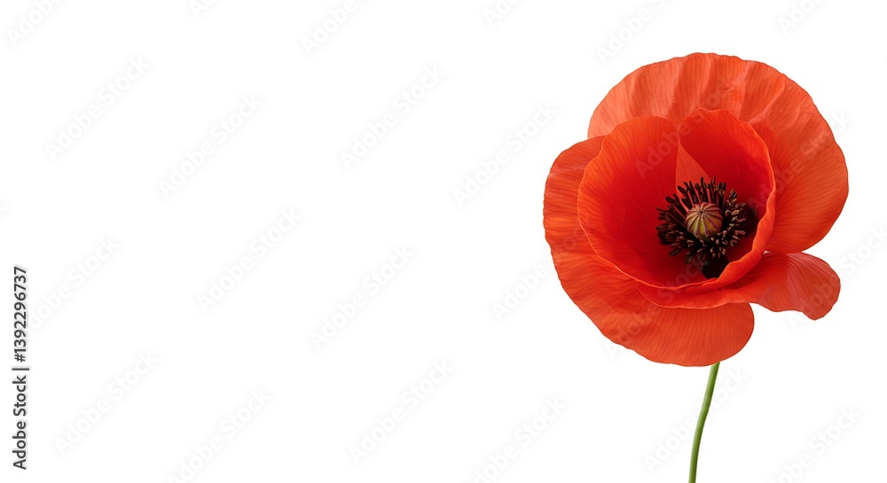 Obraz premium Crimson Bloom: A Botanical Study AI Generated