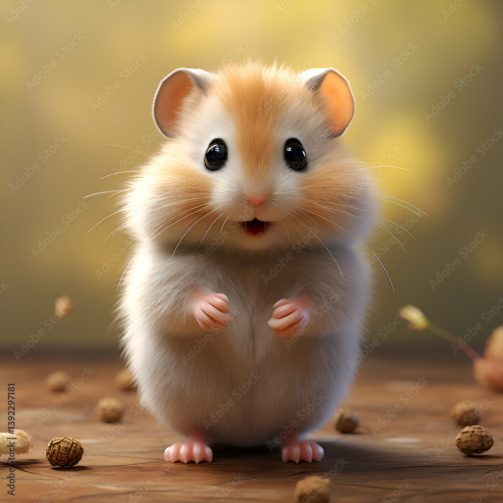 Adorable Hamster A Digital Masterpiece Adorable Hamster A Digital Masterpiece
