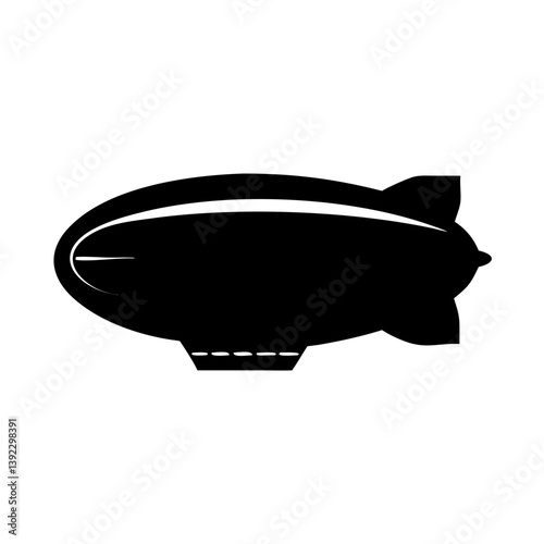 blimp icon, blimp line art - simple line art of blimp, perfect for blimp logos and icons