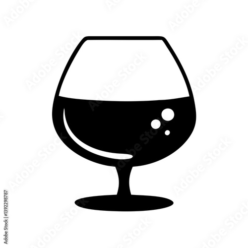 brandy snifter icon, brandy snifter line art - simple line art of brandy snifter, perfect for brandy snifter logos and icons