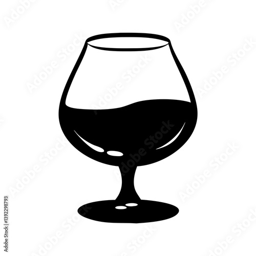 brandy snifter icon, brandy snifter line art - simple line art of brandy snifter, perfect for brandy snifter logos and icons
