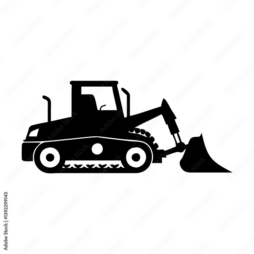 Naklejka premium bulldozer icon, bulldozer line art - simple line art of bulldozer, perfect for bulldozer logos and icons