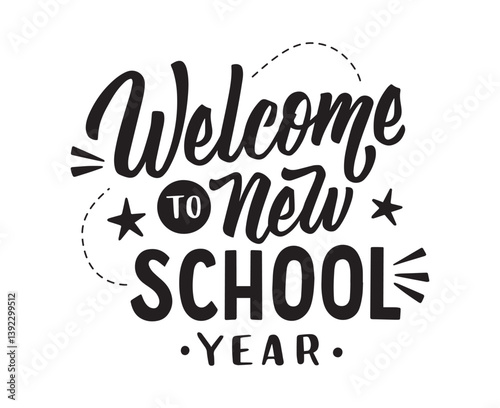 Set back to school lettering design 
