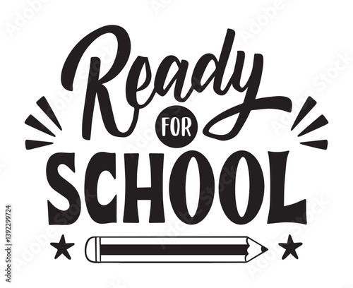 Set back to school lettering design 