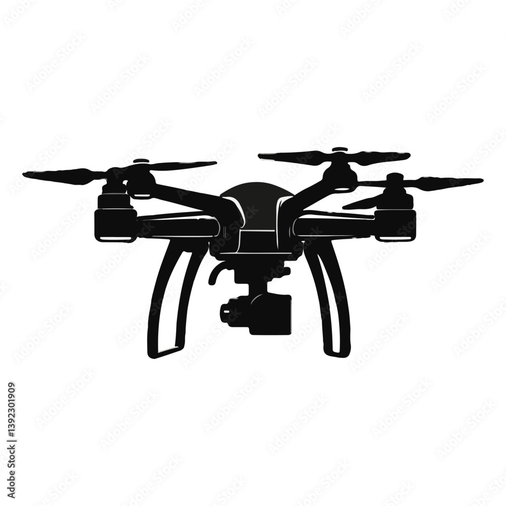 design illustration of a photography drone design illustration of a photography drone