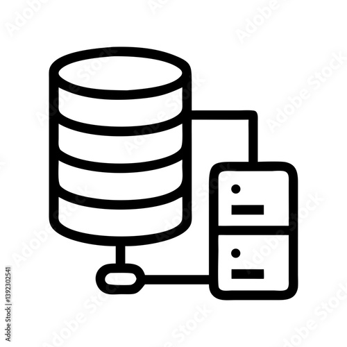 Database Icon Representing Data or Storage Icon Design