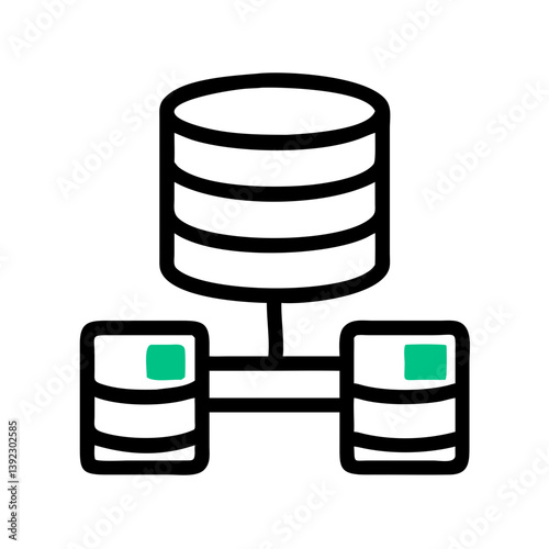 Database Icon Representing Data or Storage Icon Design