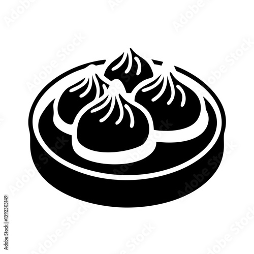 dim sum icon, dim sum line art - simple line art of dim sum, perfect for dim sum logos and icons