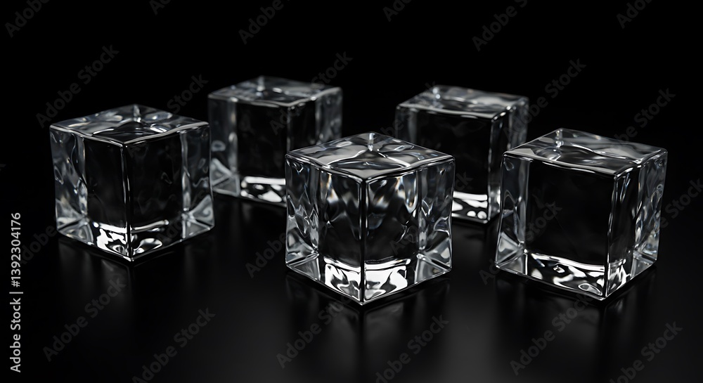 Crystalline Cubes: A 3D Render AI Generated Crystalline Cubes: A 3D Render AI Generated