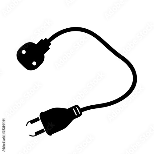 extension cord icon, extension cord line art - simple line art of extension cord, perfect for extension cord logos and icons