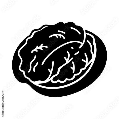 fermented kimchi icon, fermented kimchi line art - simple line art of fermented kimchi, perfect for fermented kimchi logos and icons